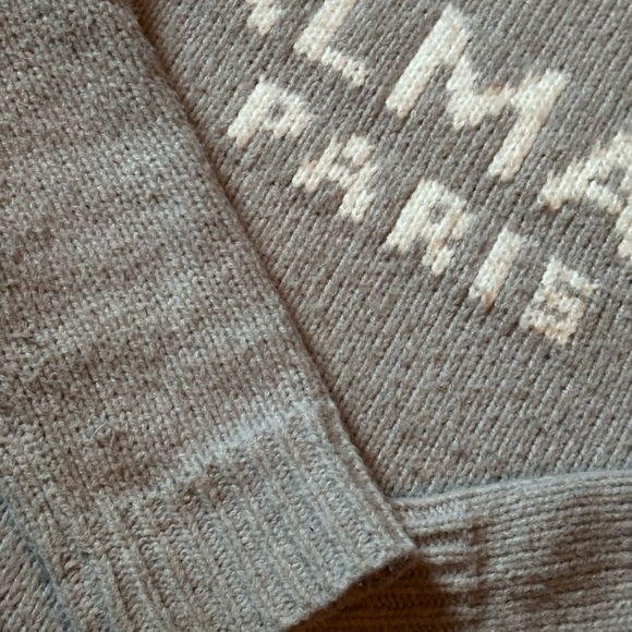 Balmain Paris Men’s Sweater Gray Size L - Picture 3 of 8